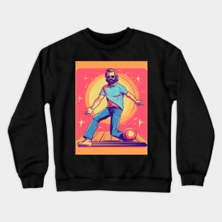 Retro Bowling Man Crewneck Sweatshirt